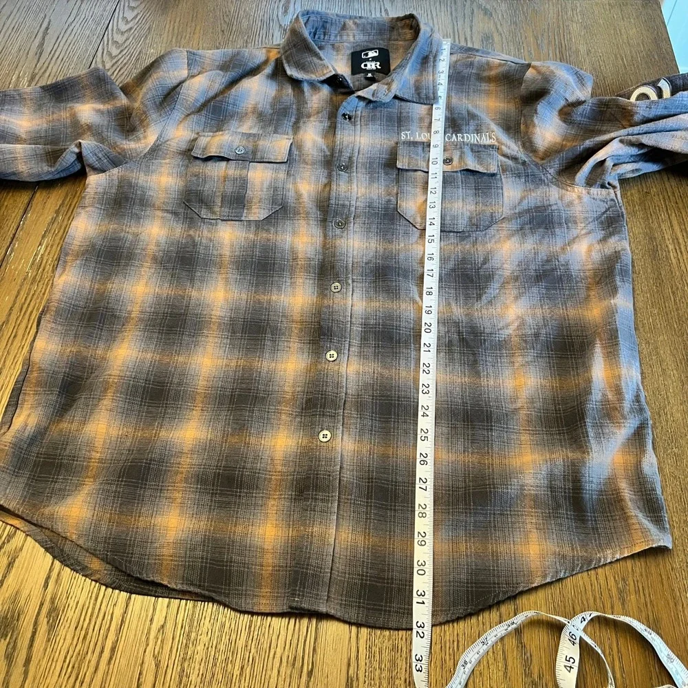 Darius Rucker St. Louis Cardinals Flannel Cotton Blend Plaid Sportswear XL